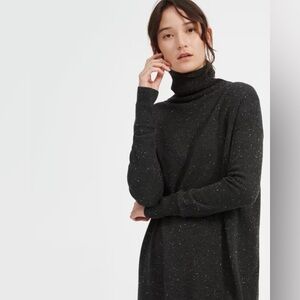 Everlane Speckled Cashmere Turtleneck Sweater Dress